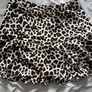 Stradivarius Animal Print Skater Skirt